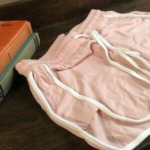 ZAFUL Blush Pink Shorts with White Accents